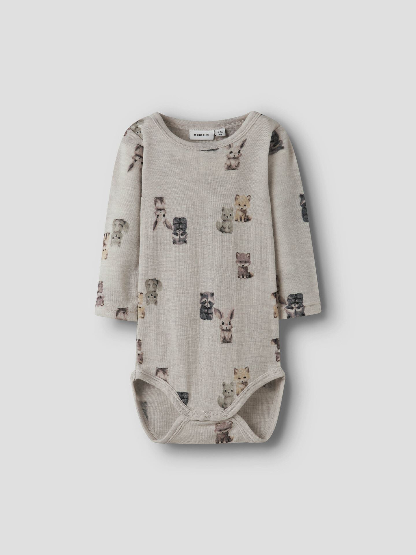 Wang Wool Rib Long Sleeve Body All Over Print