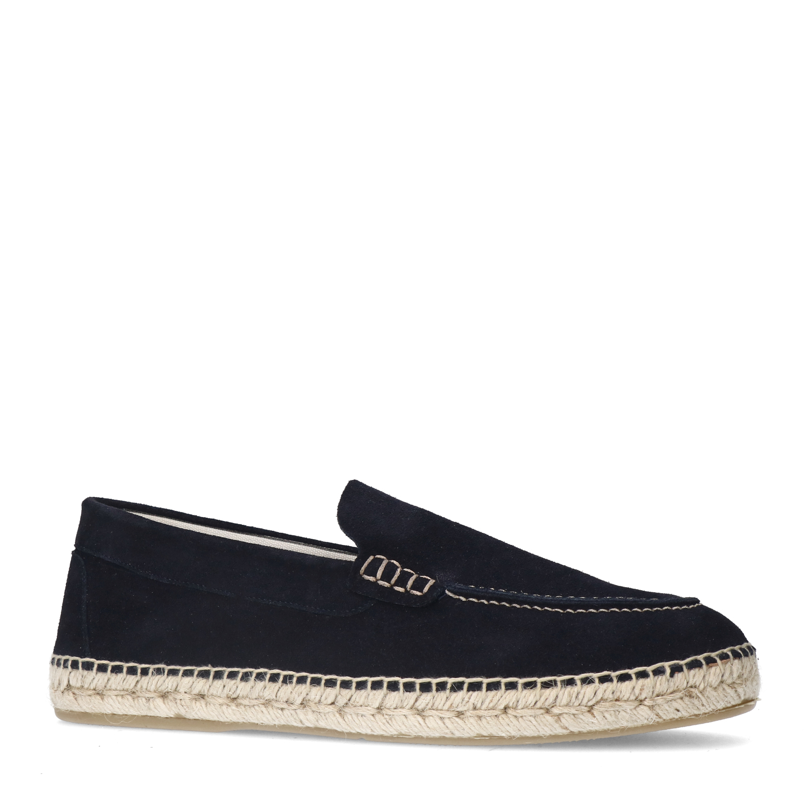 Donkerblauwe suède espadrilles