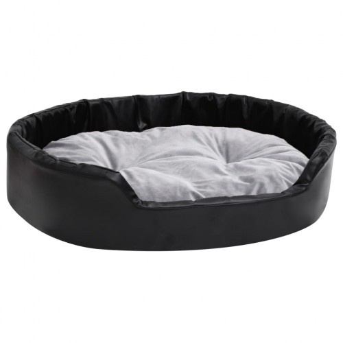 Sofá oval acolchoado antiderrapante para cães Vidaxl, cinza