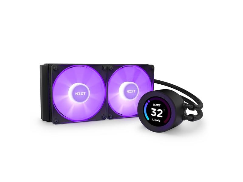 NZXT Wasserkühlung Kraken Elite RGB 240 Schwarz Wasserkühler für Intel und AMD Prozessorsockel mit LCD-Display und leuchtenden, leisen RGB-Lüftern