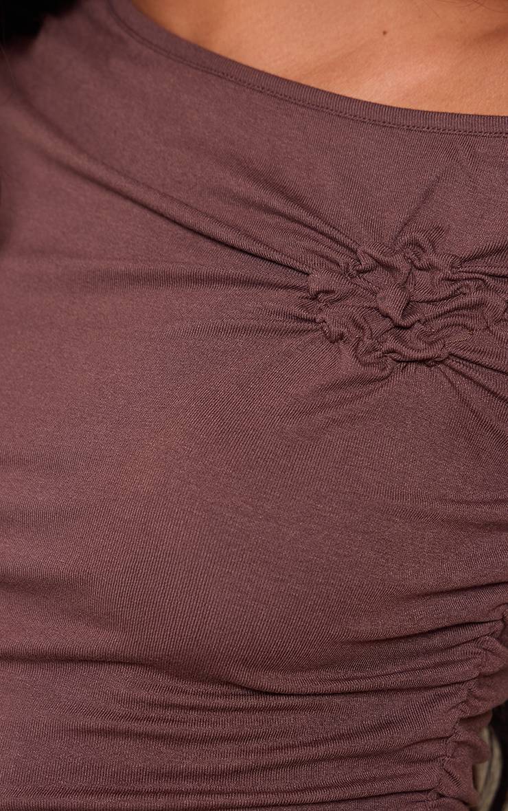 Chocolat Haut Asymétrique En Jersey À Motif Floral