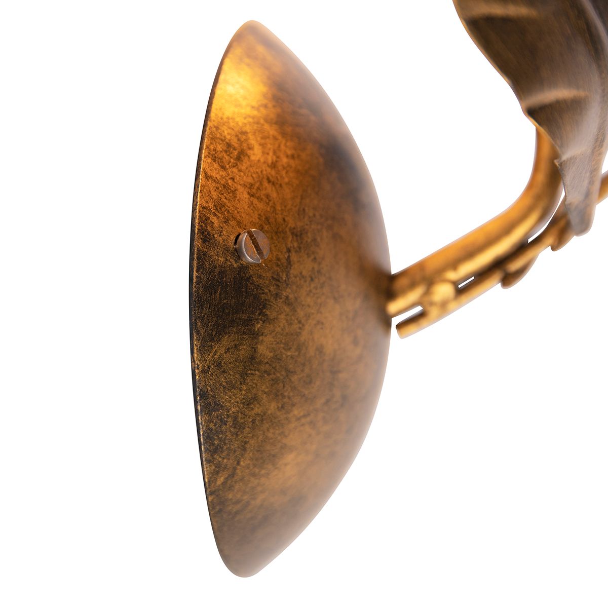 Art Deco wandlamp antiek goud - Linden