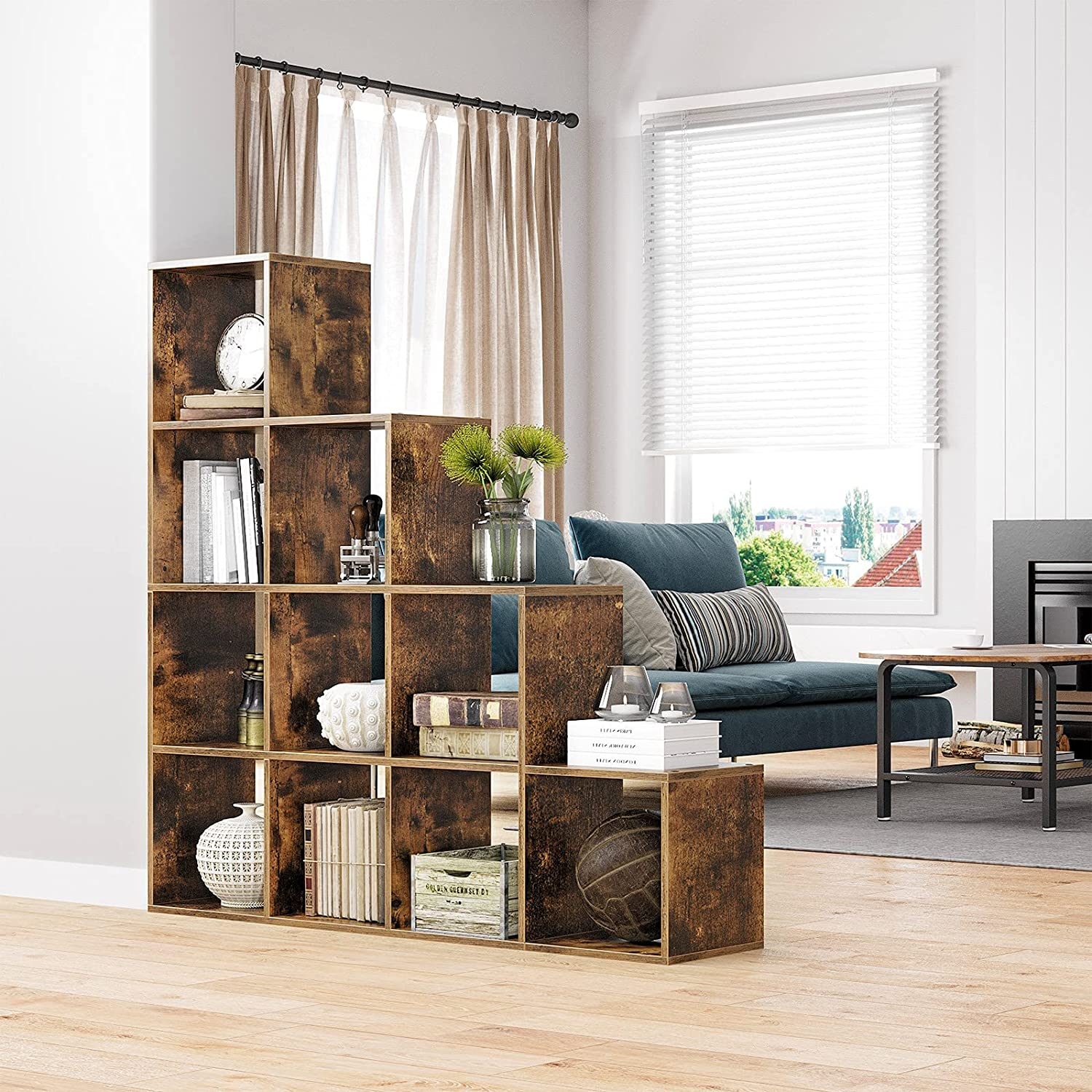 Boekenkast met 10 kubussen - Indusign Bruin