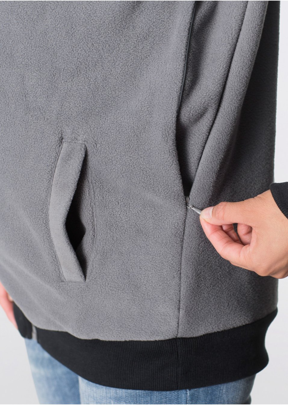 Veste en polaire de grossesse avec empiècement pour bébé pour la grossesse & après
