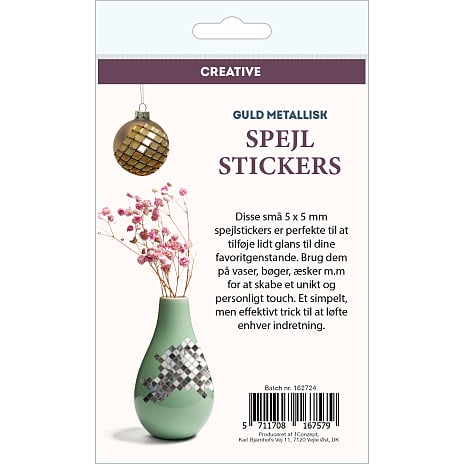 Spejlstickers - Guld