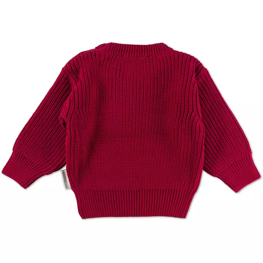 Hofbrucker Oversize Baby Strickpulli Lara Cranberry