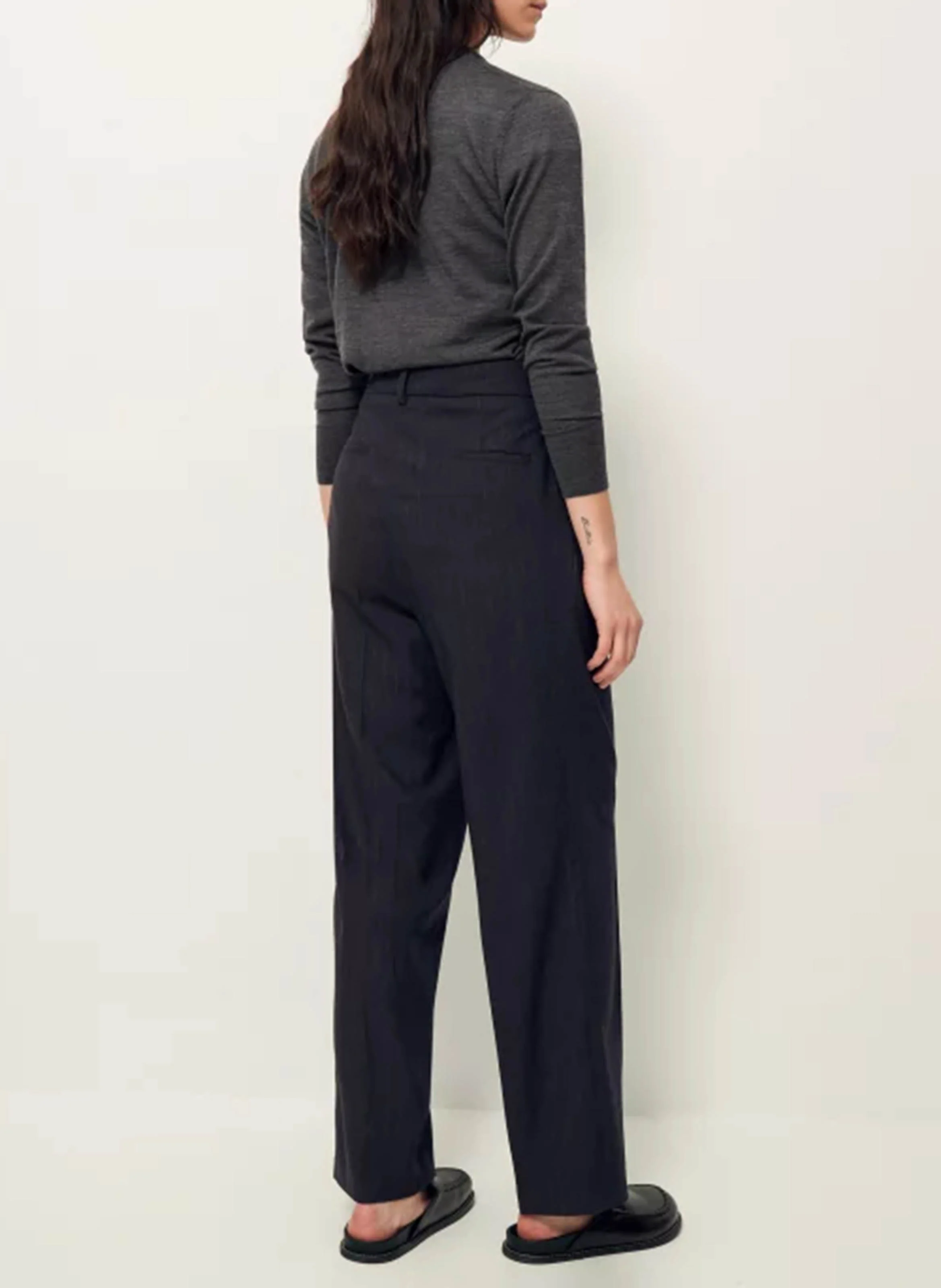 AMOR - Pull col rond en coton | Gris