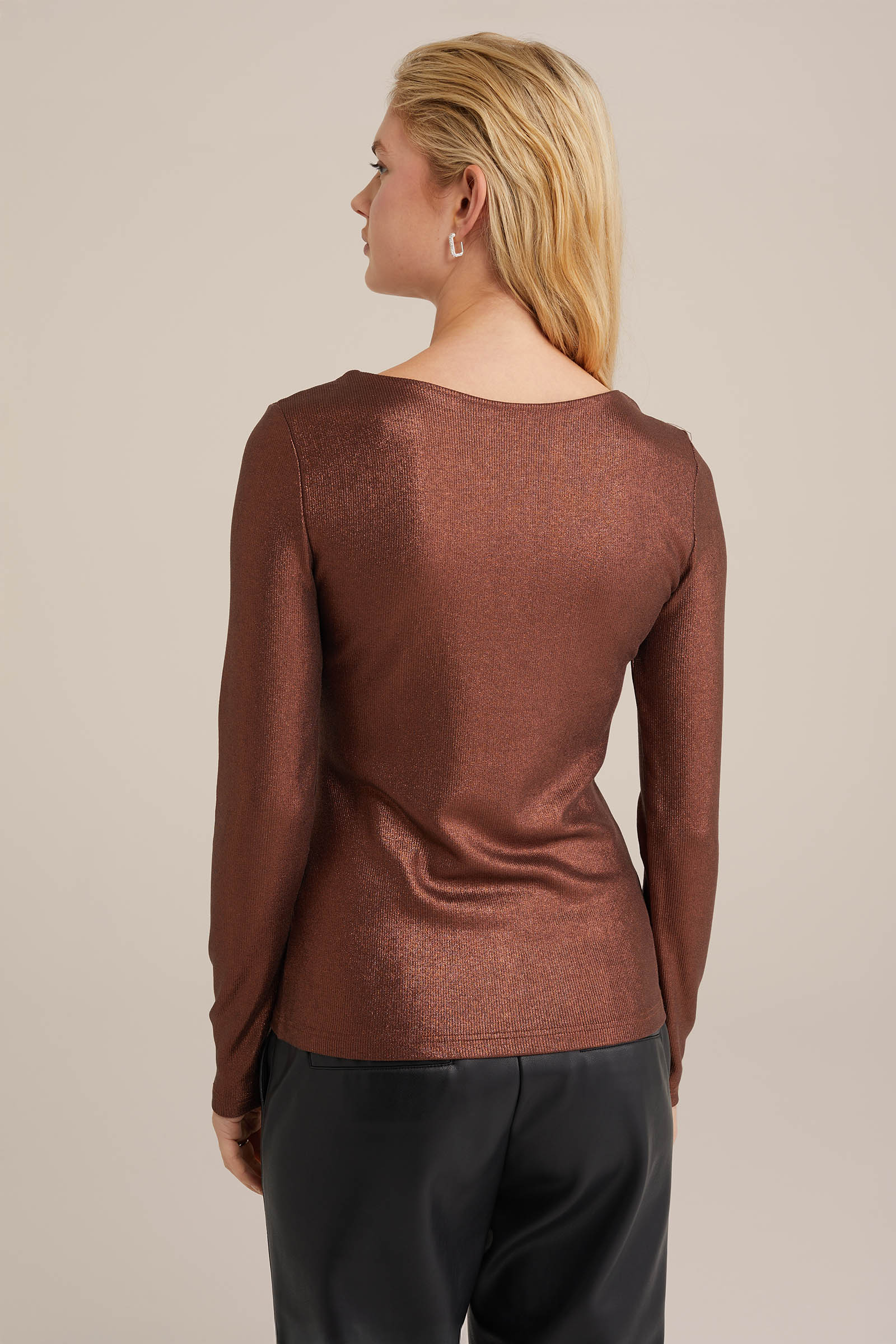 metallic top WE Fashion Brons