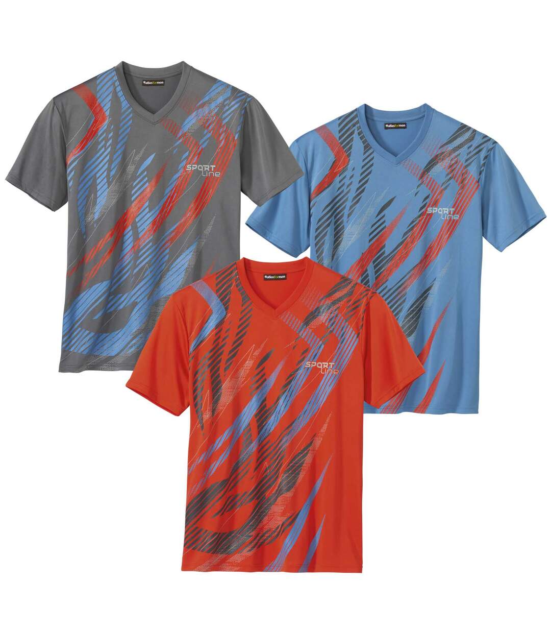 Lot de 3 Tee-Shirts Sport Col V Atlas®