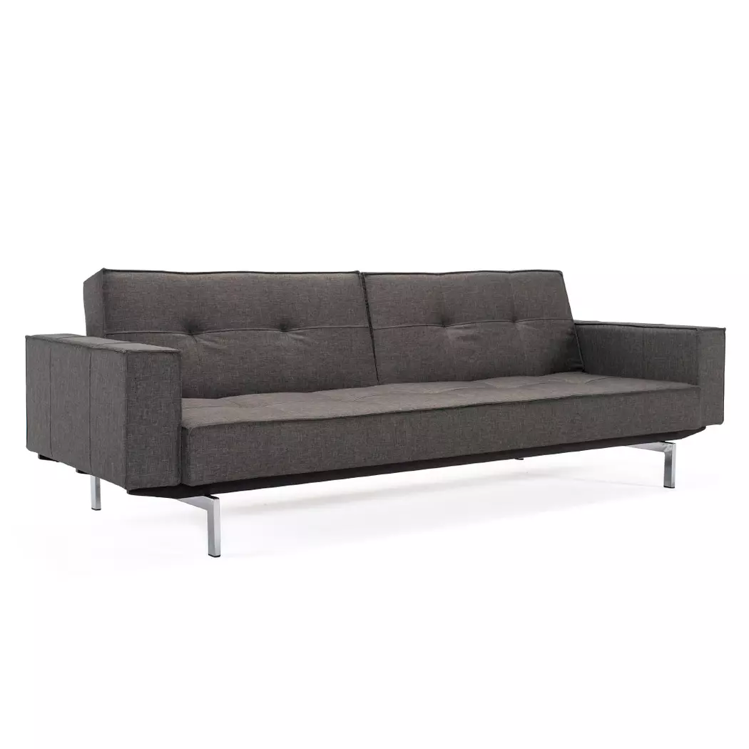 Schlafsofa mit Armlehnen Splitback Chrom