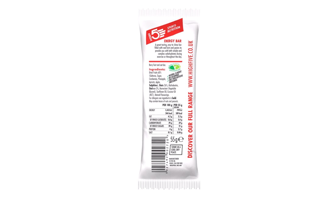 High5 Energy Bar Berry 55 gram
