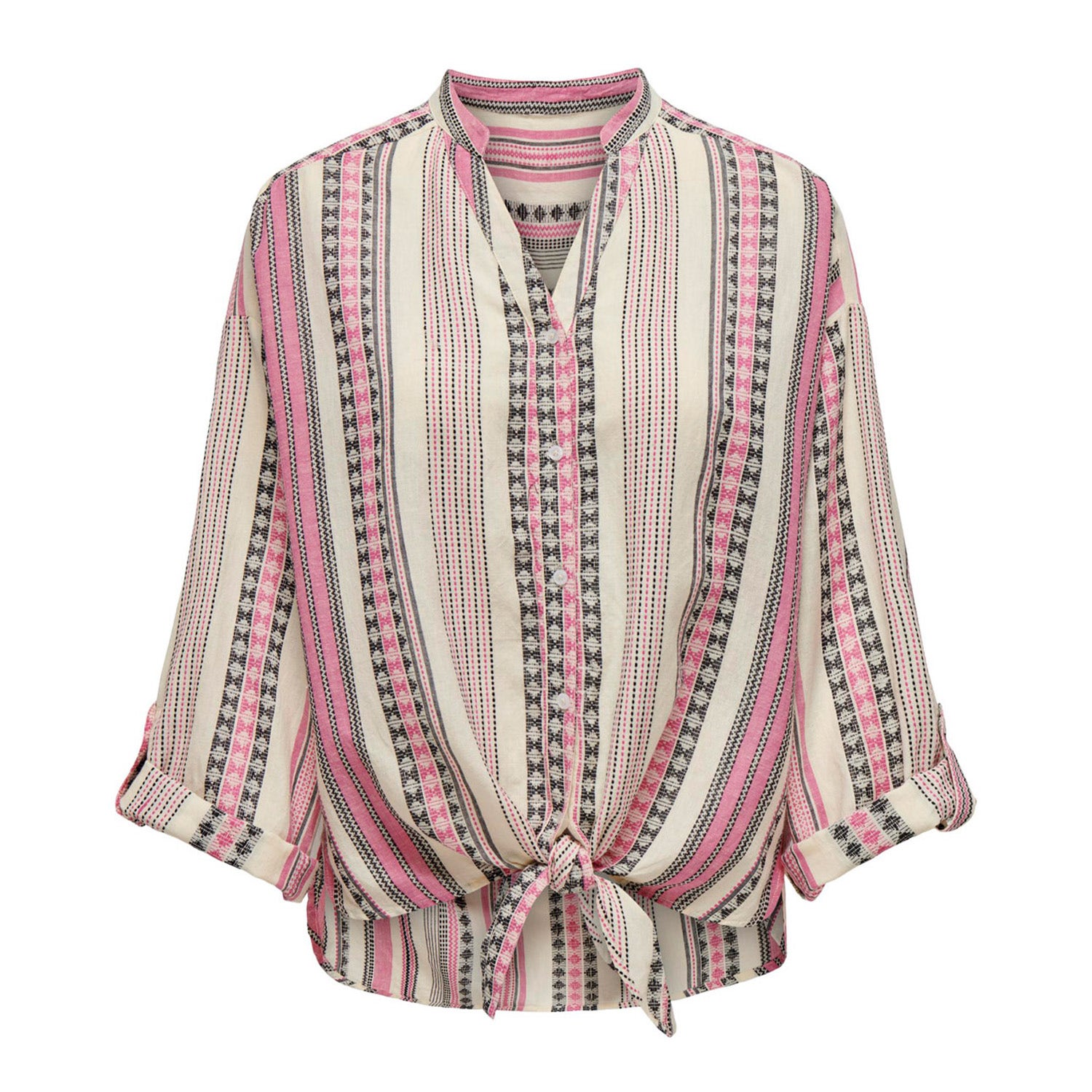 ONLY  Louise Long Sleeve Knot Shirt