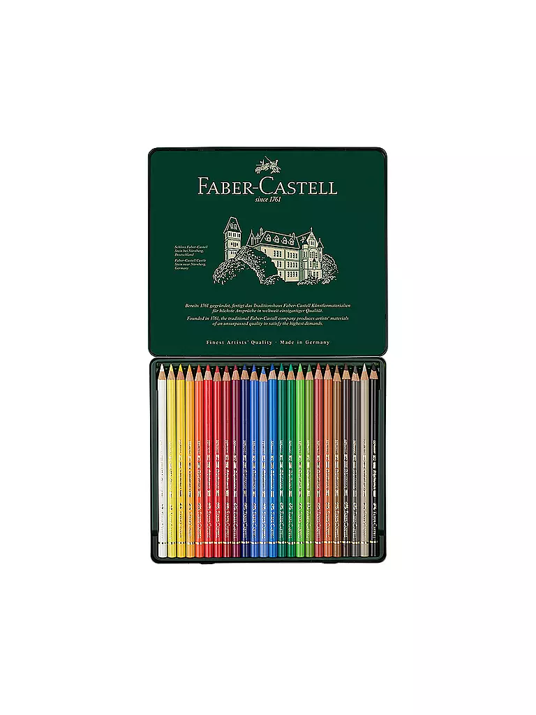 FABER-CASTELL Polychromos Farbstifte 24er Metalletui keine Farbe