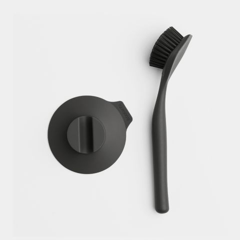 SinkSide Afwasborstel met zuignaphouder - Dark Grey