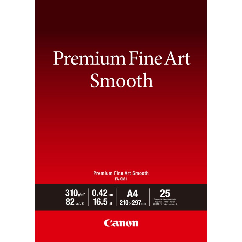 Canon Papier A4 beaux-arts lisse Premium FA-SM1 - 25 feuilles