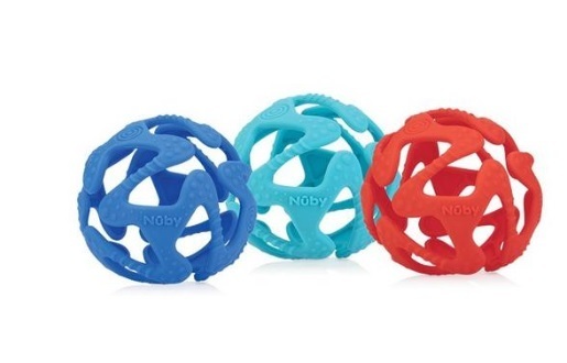Nûby Bijtspeeltje Silicone Bal 1 Stuk