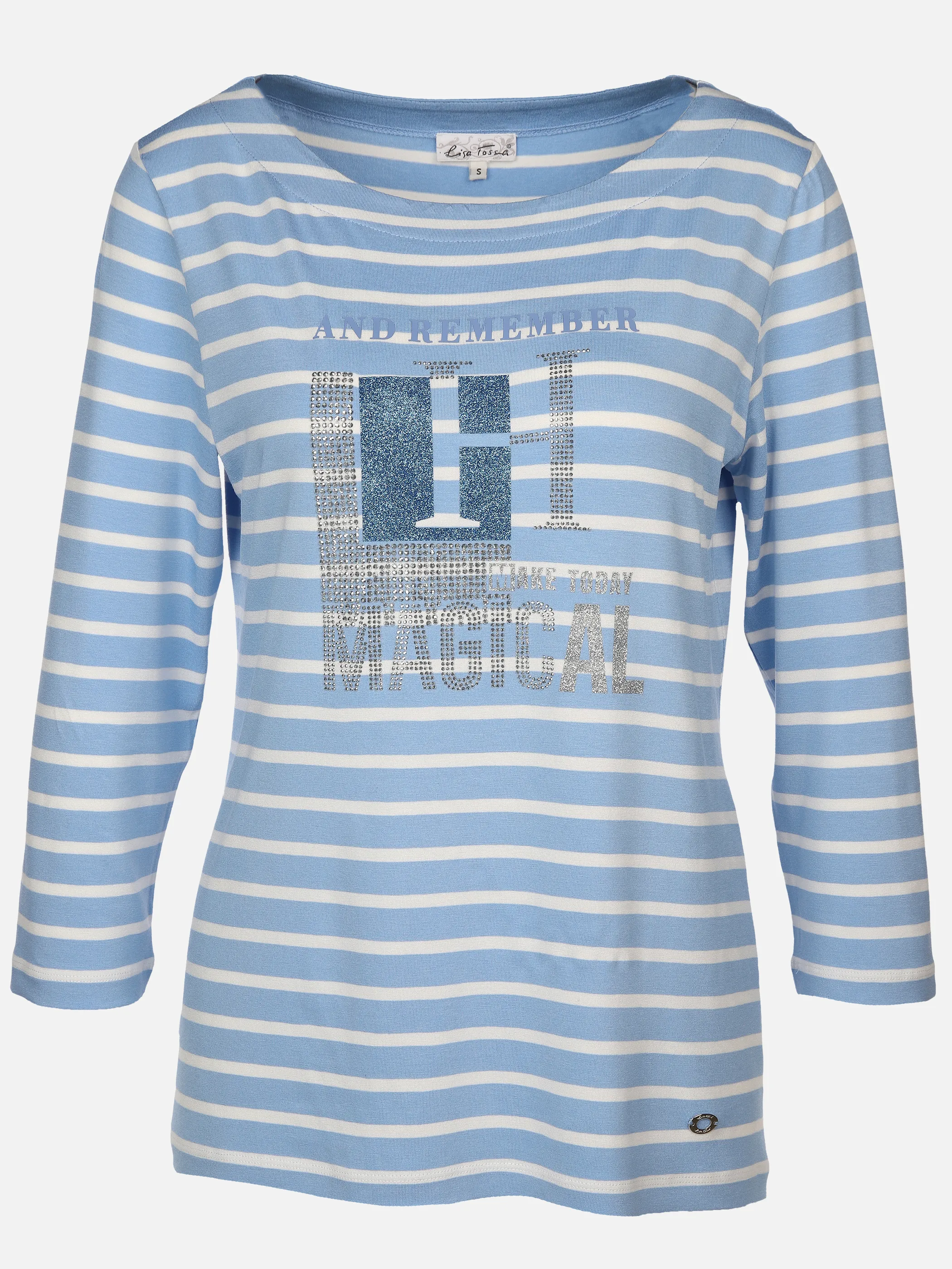 Damen Ringelshirt mit Glitzerprint