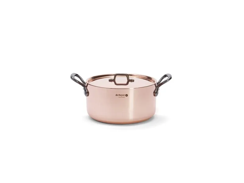 de Buyer 6466.24, 5,4 L, Rund, Kobberfarve, Kobber, Rustfrit stål, Støbejern