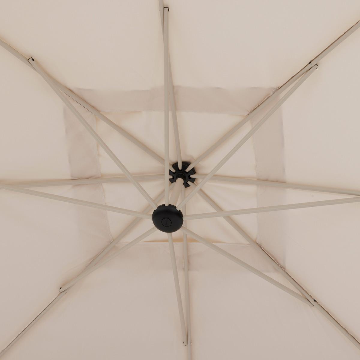 PARASOL DECENTRE 2.5X2.5M MANOA ARGILE BLE