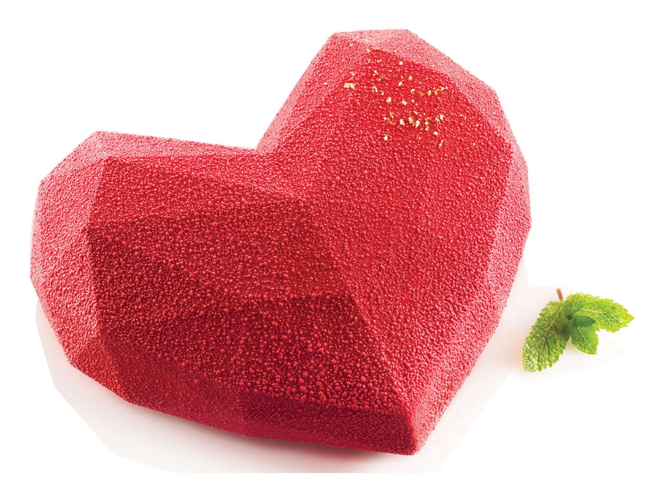 Moule silicone - coeur Origami - 15 x 13,5 cm - Silikomart