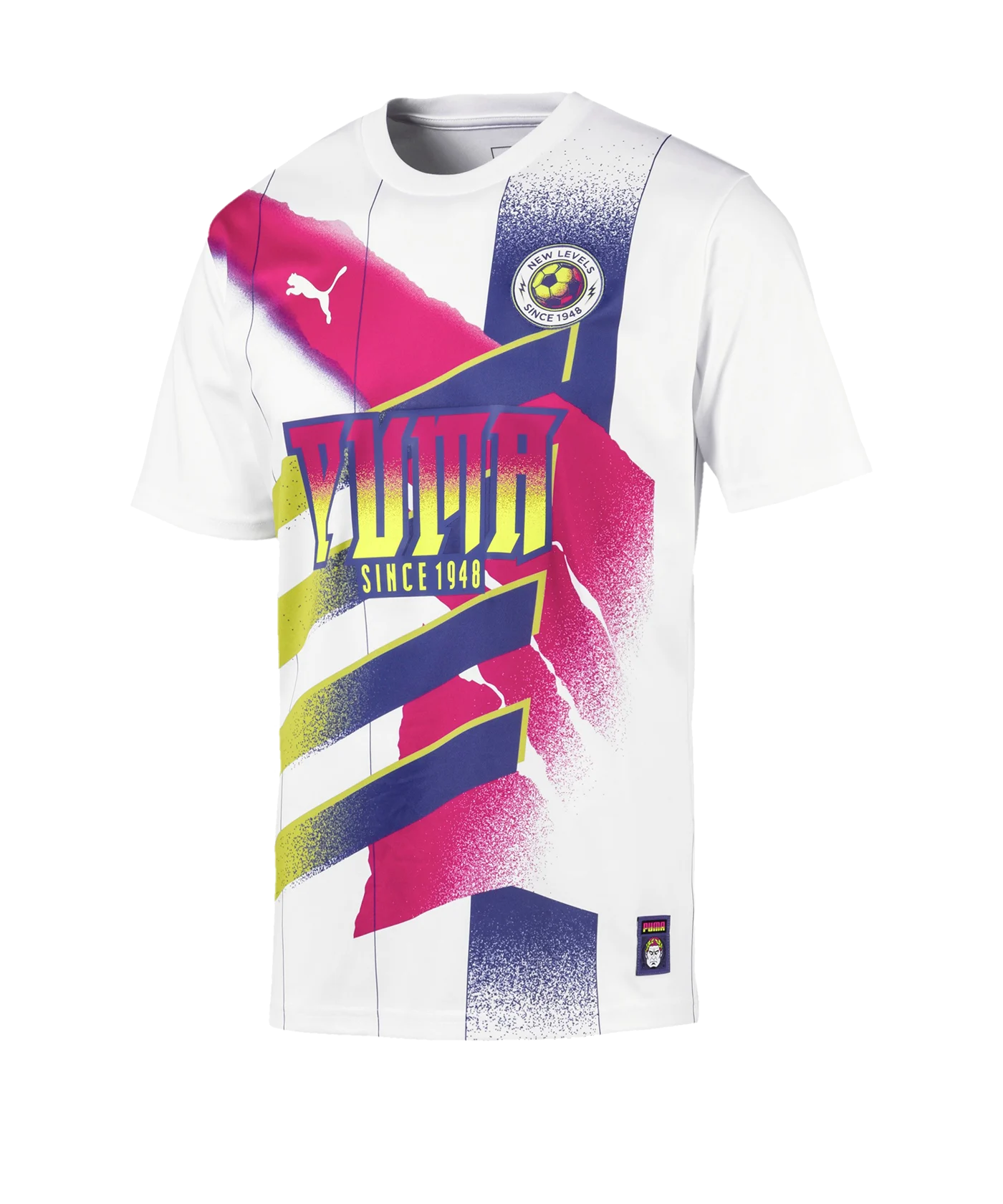 PUMA Retro White T-Shirt Weiss Pink F01