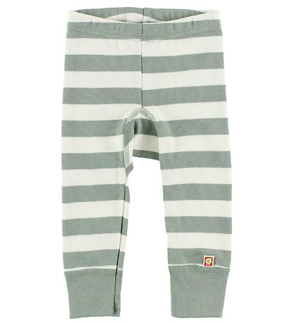 Katvig Leggings - Hvid/Støvet  Grøn Stribet