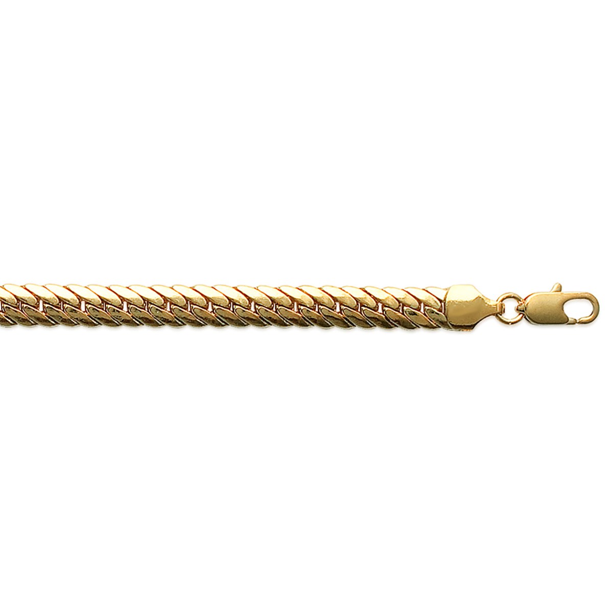Bracelet Brillaxis maille anglaise plaqué or