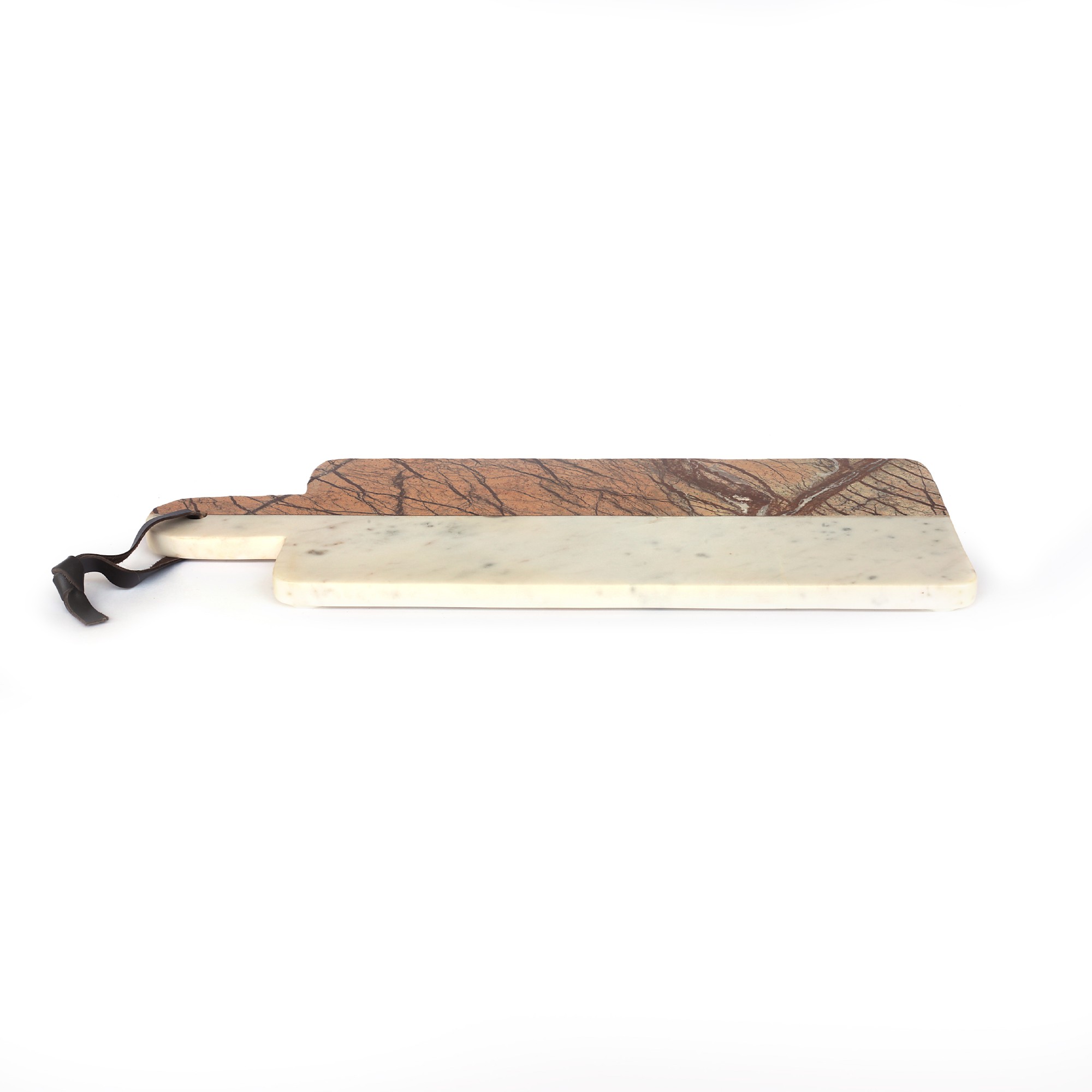 Schneidebrett 'Neel', weiß, braun, T 40 cm, B 15,5 cm, H 1 cm zu 26,50
