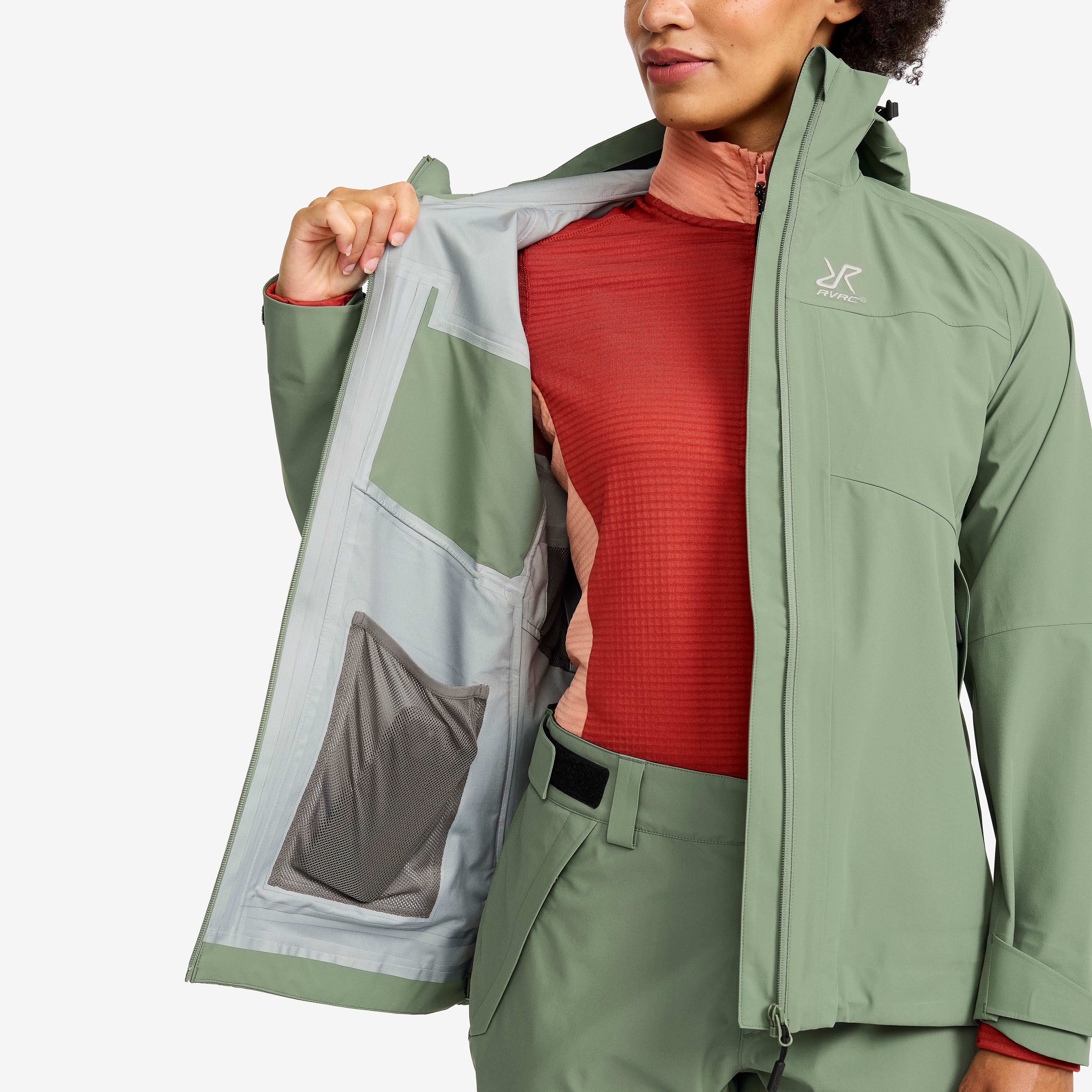 Cloud 3L Shell Jacket Dame Dusty Green