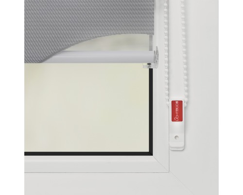 Lichtblick dubbel rolgordijn Ellipse, zonder boren, 45x150 cm, grijs, incl. klembeugels