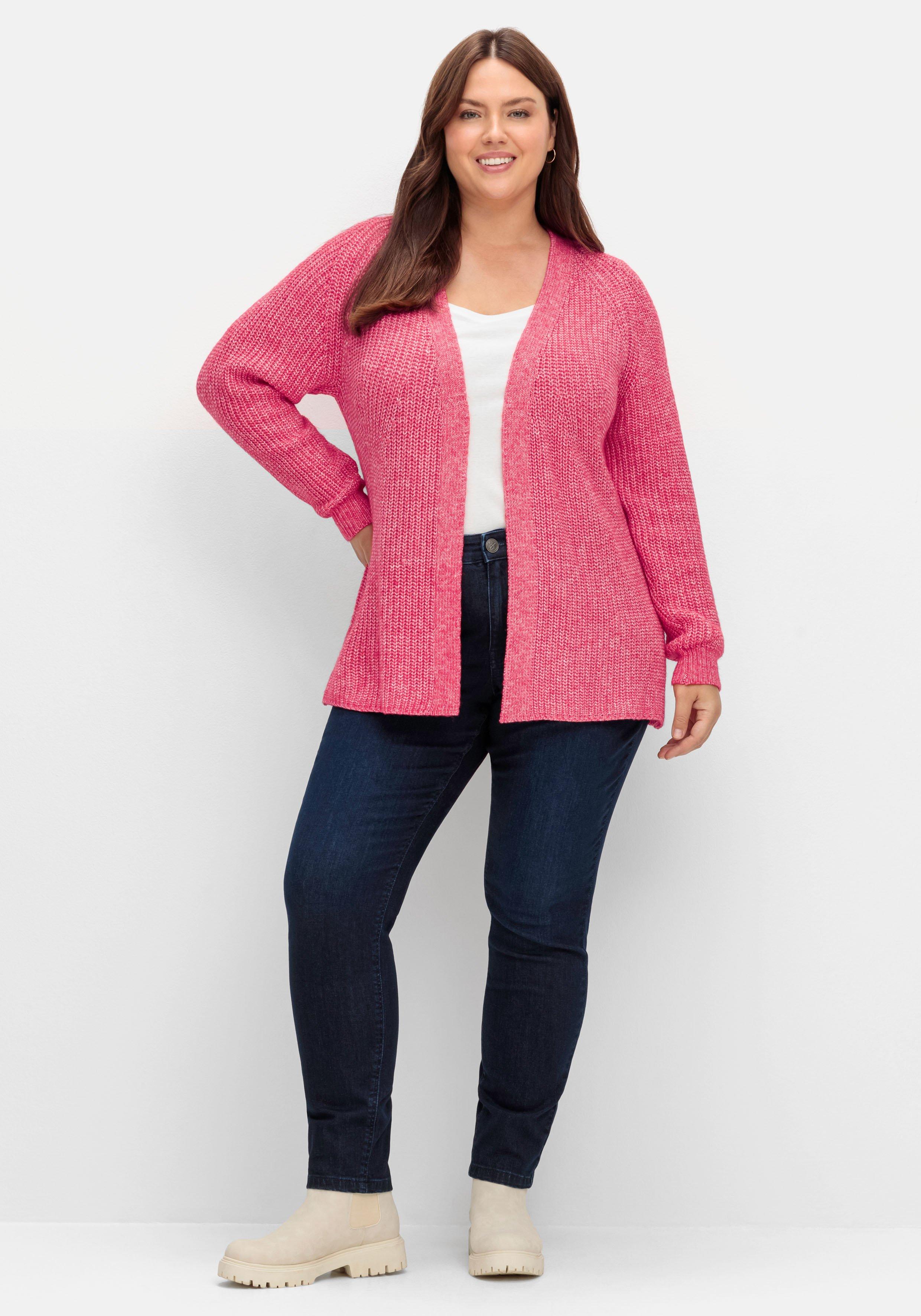 Strickjacke im Patentstrick, offene Form