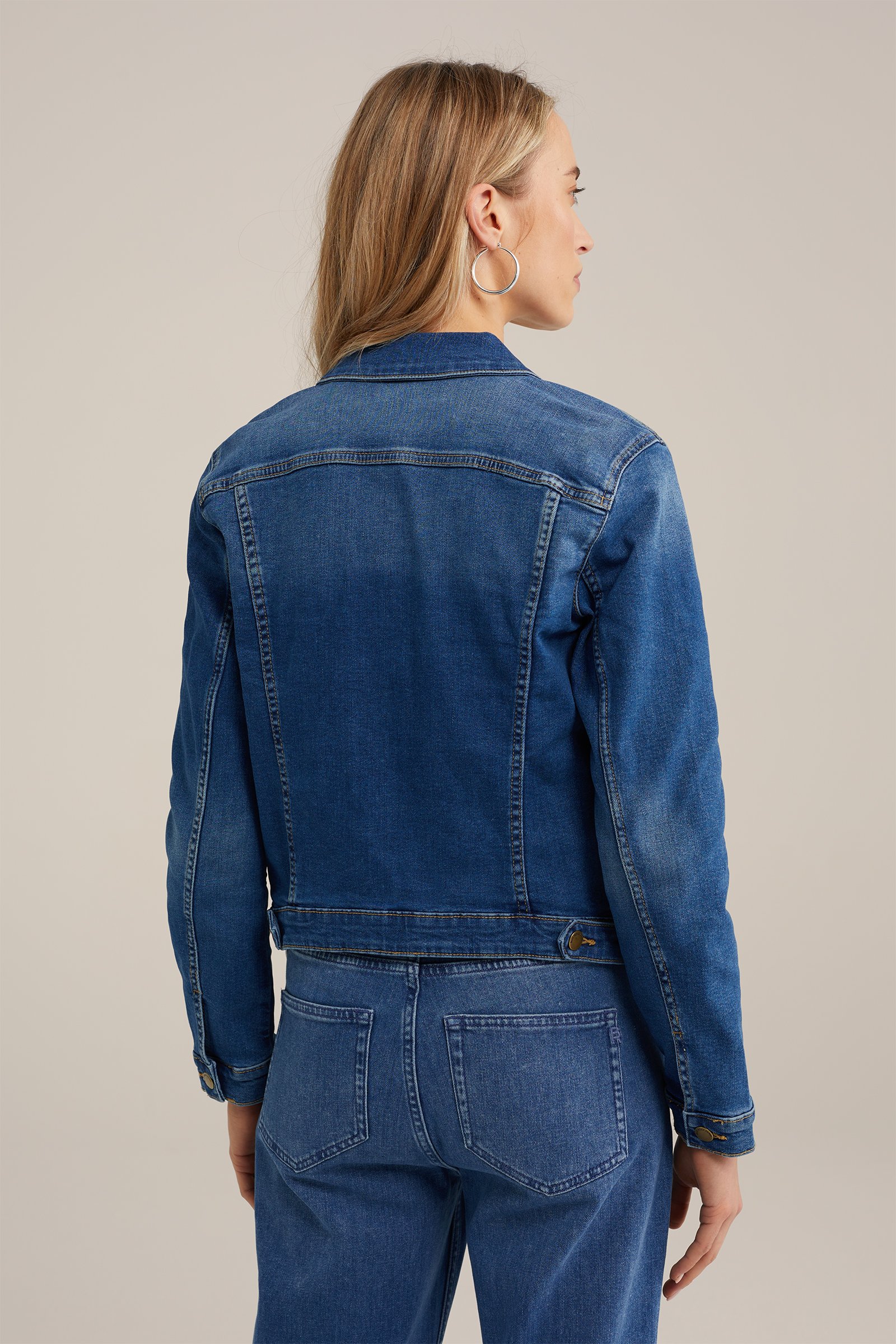 denim jack met comfortstretch Blue Ridge Donkerblauw