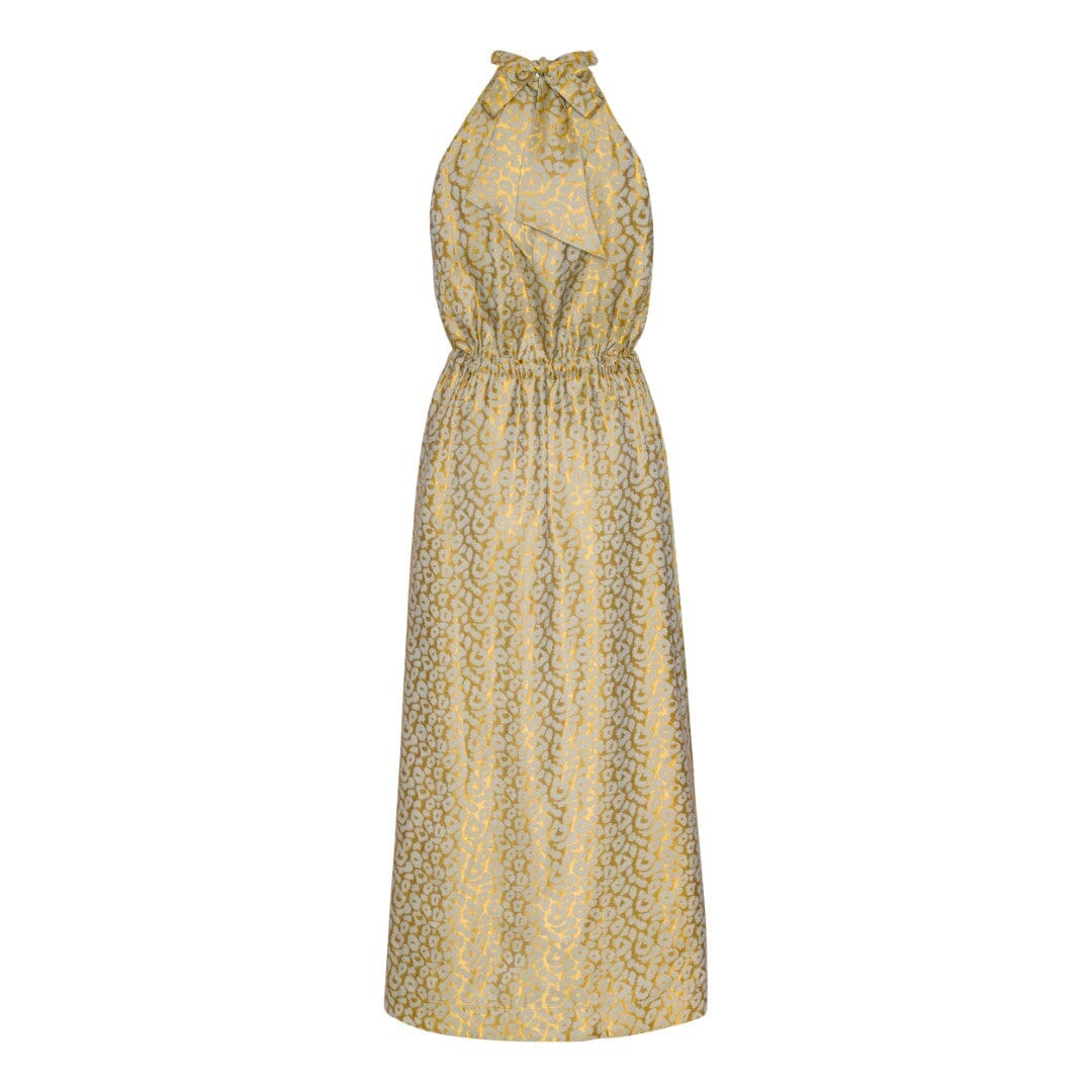 Karmamia Layla Dress gold leo silk