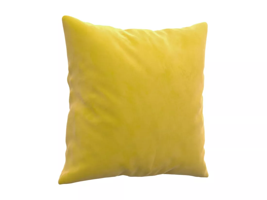 Ensemble de canapés 3 pièces avec coussins jaune velours