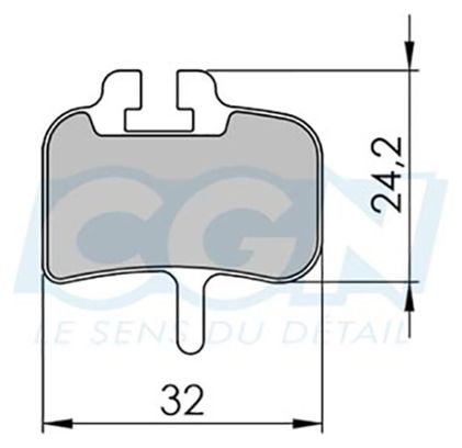Plaquette frein vtt 31 clarks adapt. hayes hfx nine/mag/mx1 meca/promax hyd (pr) organique