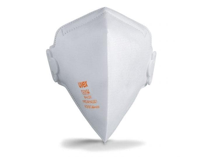 uvex Atemschutzmaske FFP2 silv-Air c 3200, 30 Stück Feinstaubmaske mit Schutzklasse FFP2 - Faltmaske ohne Ventil, einzeln verpackt in Polybeutel