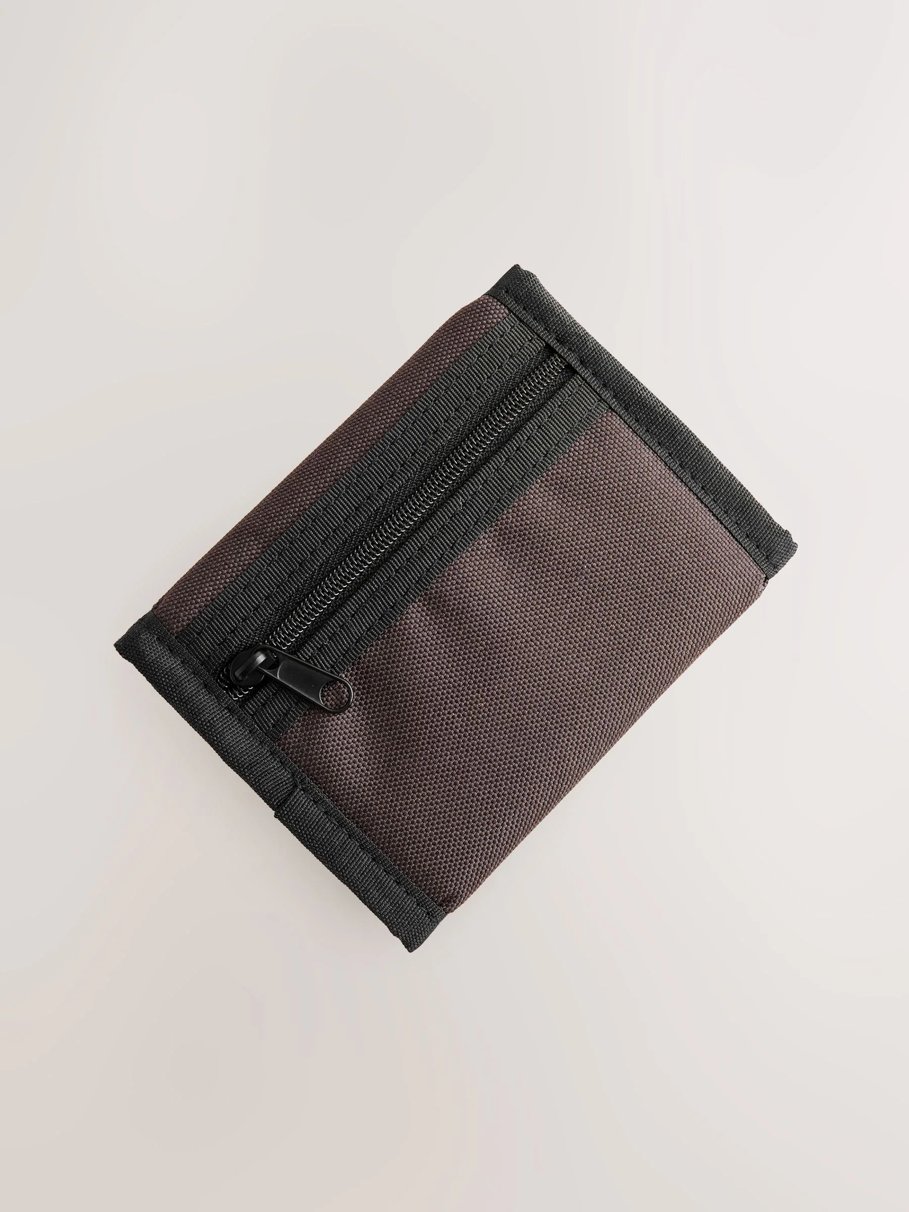 Bruin - Casual canvas portemonnee