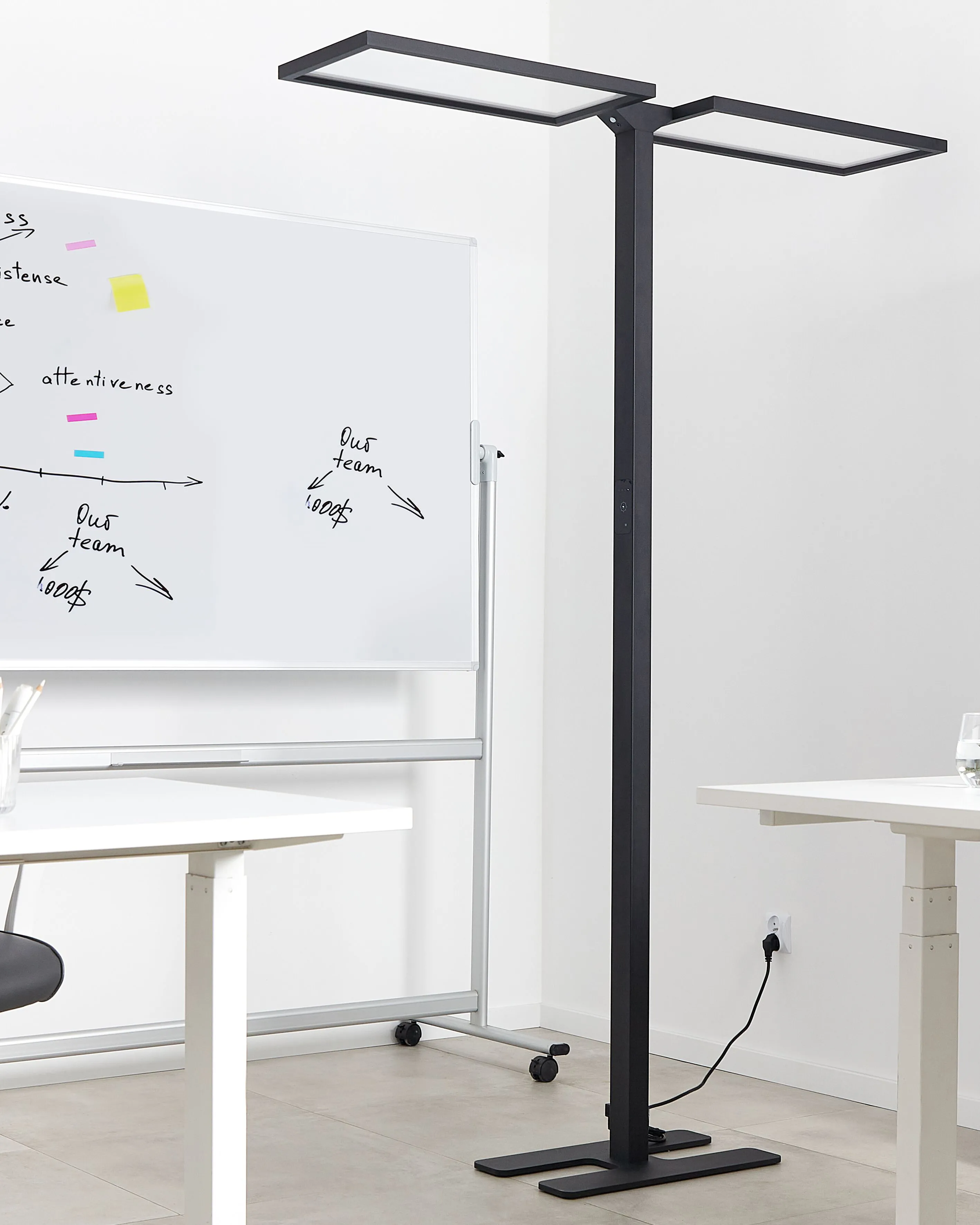 LED staande lamp SCULPTOR met bewegingssensor Metaal Zwart