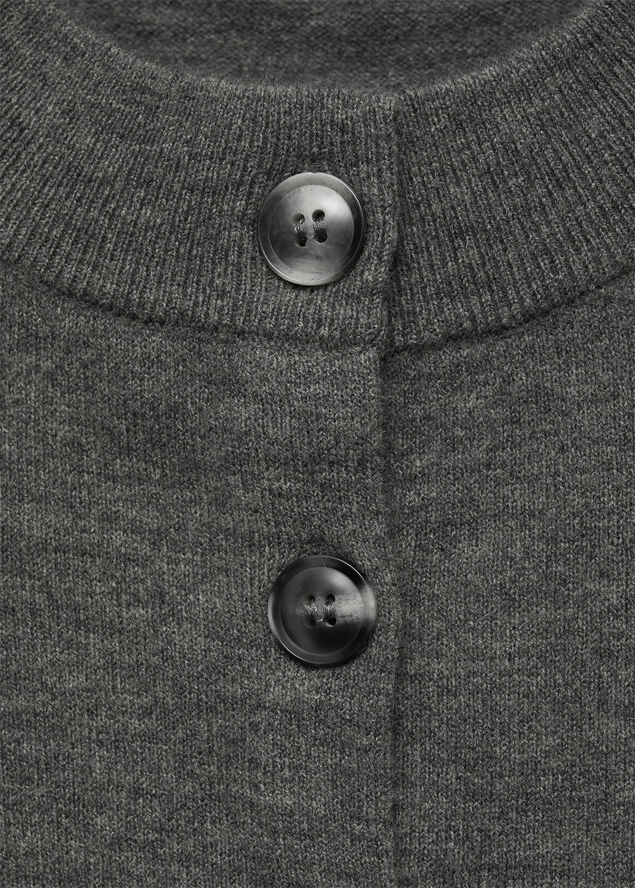 MANGO Buttoned round neck cardigan 96