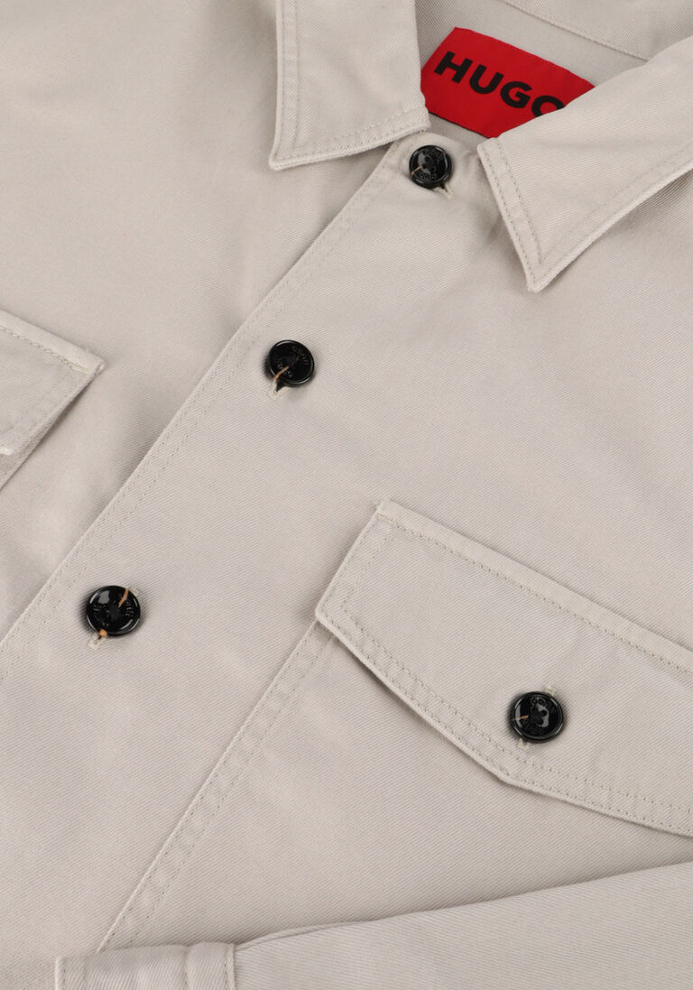 HUGO lichtgrijze hugo overshirt enalu