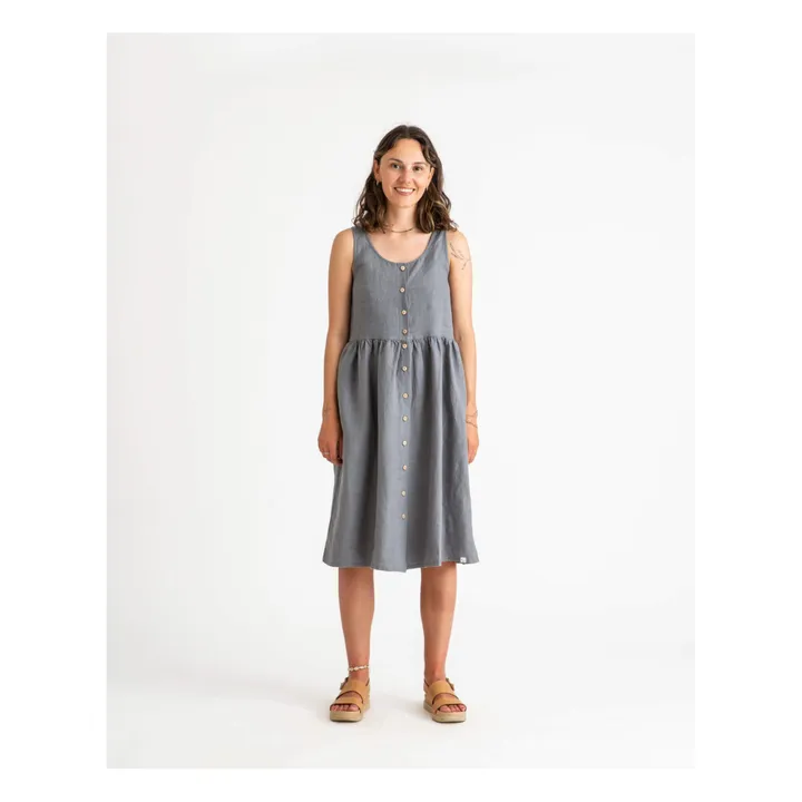 Matona Robe Lin | Gris bleuté