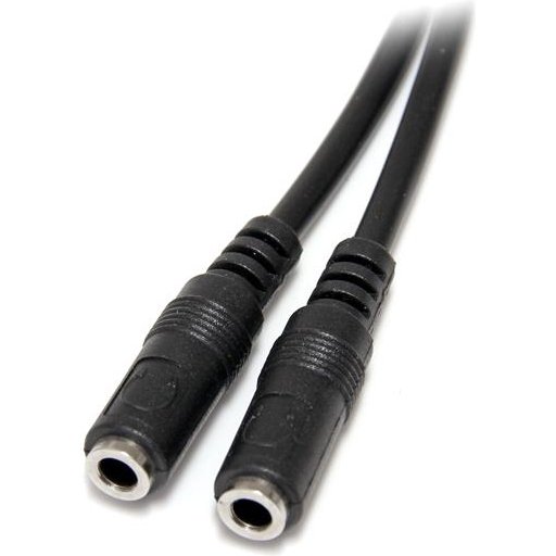 StarTech.com Câble répartiteur stéréo Slim - Mâle 3,5 mm vers 2 femelles 3,5 mm