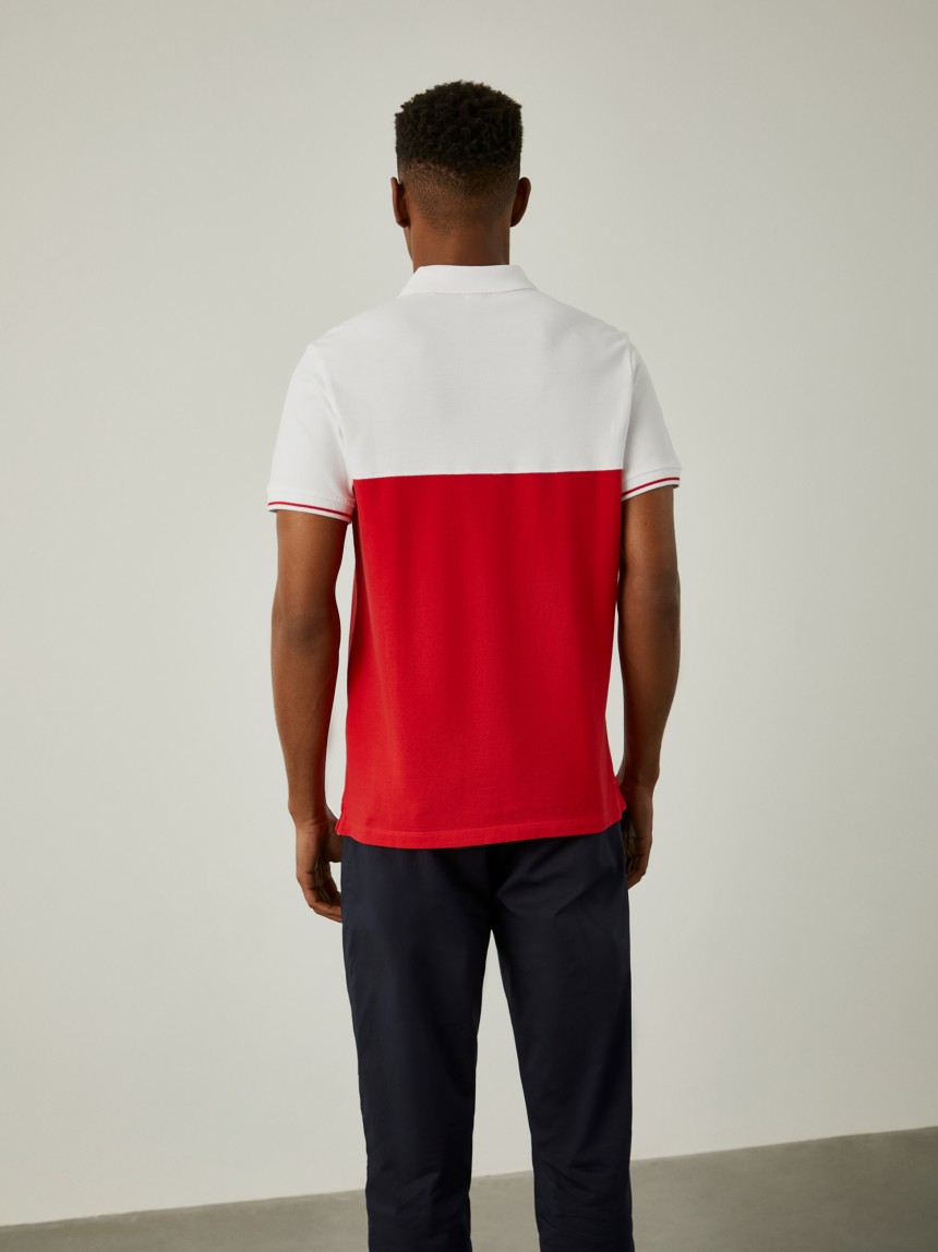 Polo bicolor slim fit