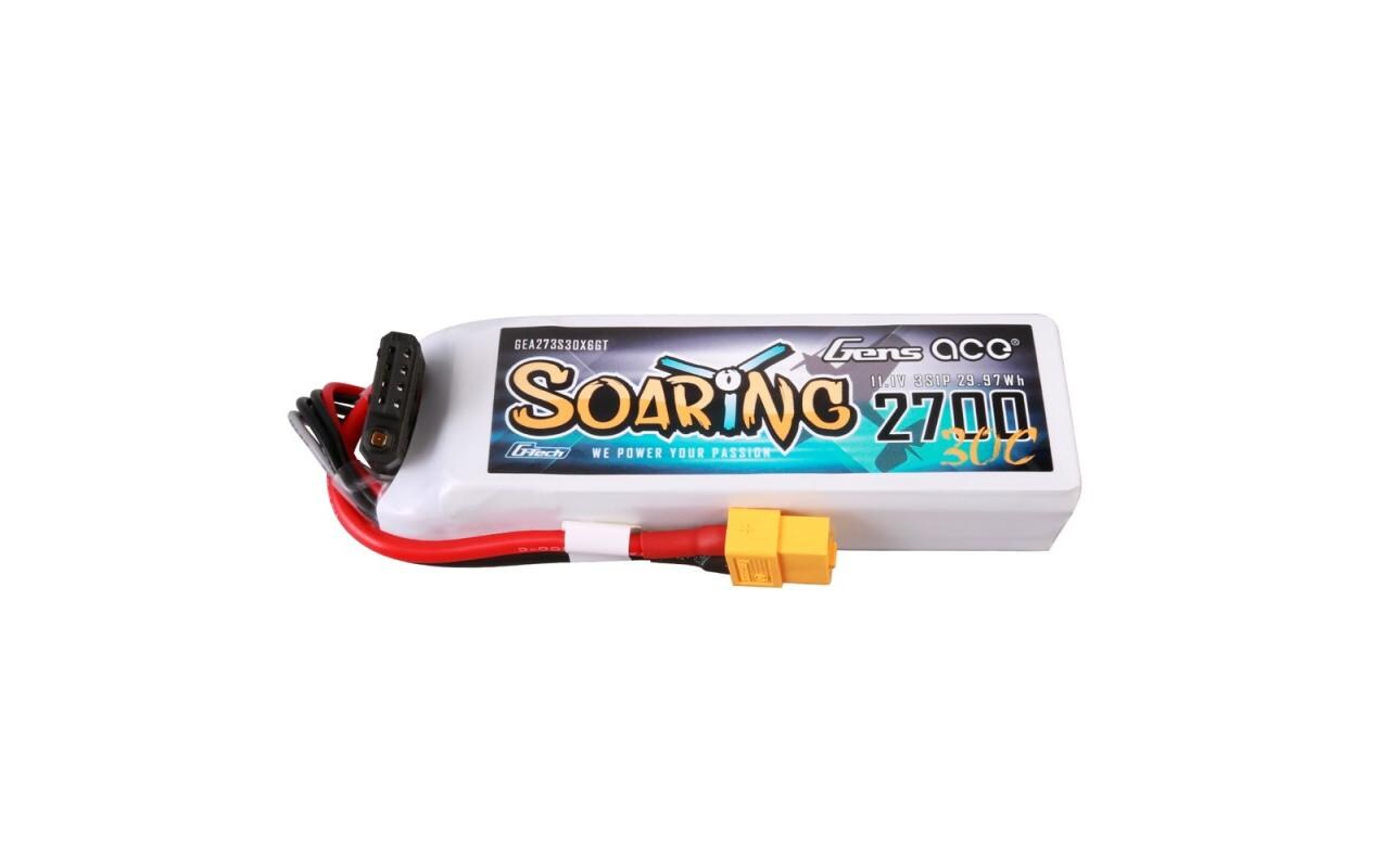 RC-Akku LiPo 2700 mAh 11.1 V 30C Soaring, G-Tech3S LiPo Akku mit XT60 Stecker