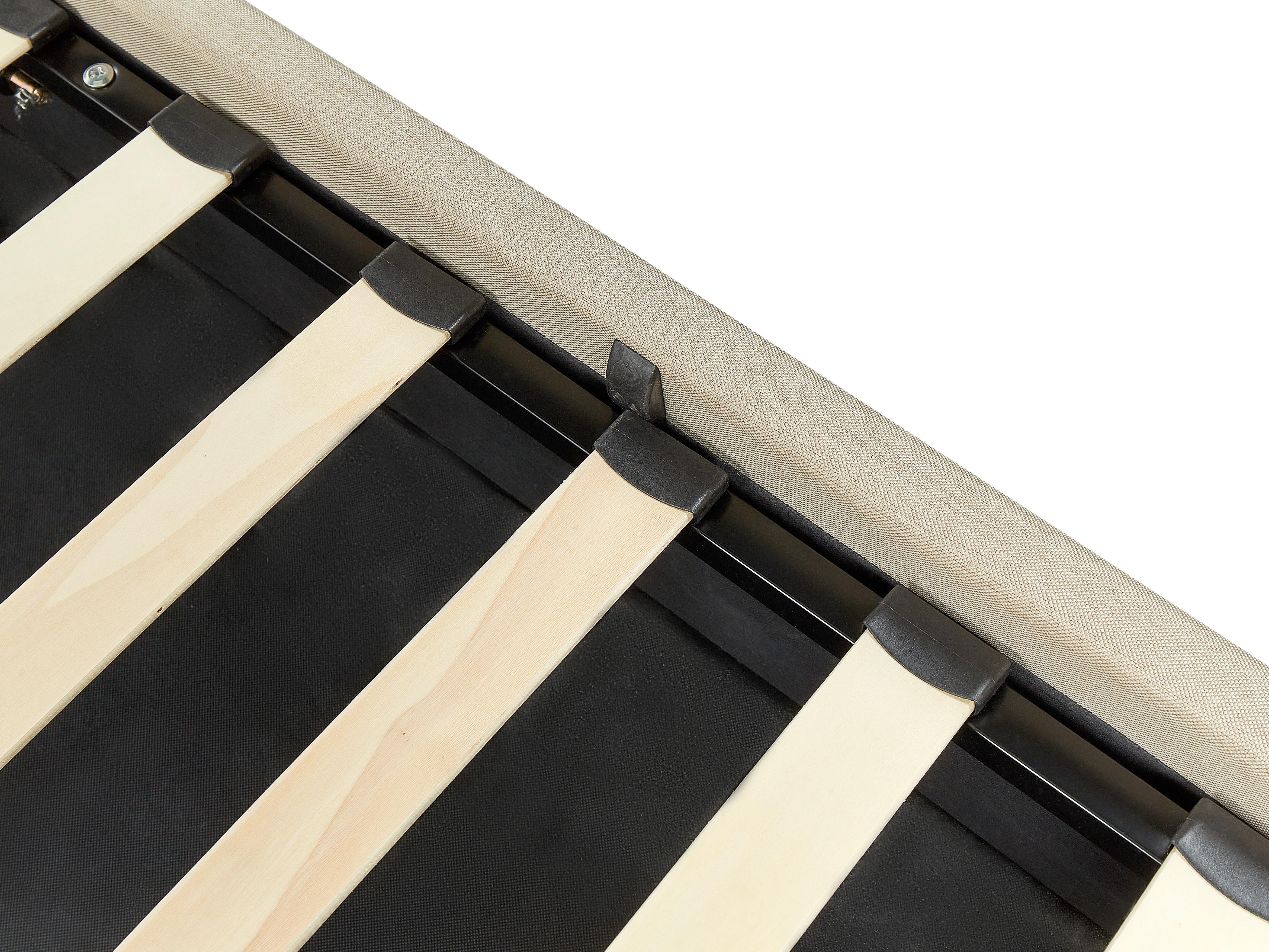 Bed met opbergruimte Stof DREUX 180 x 200 cm Beige