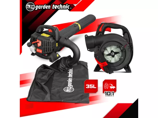 Aspirateur souffleur broyeur thermique 25.4CC - Elem Garden