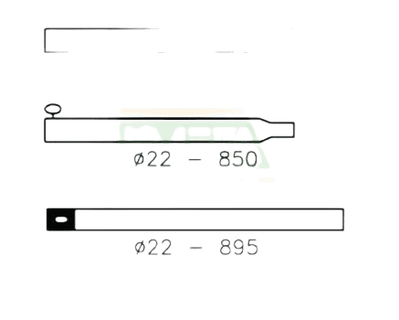 Nokstok 180-220cm, 22mm staal