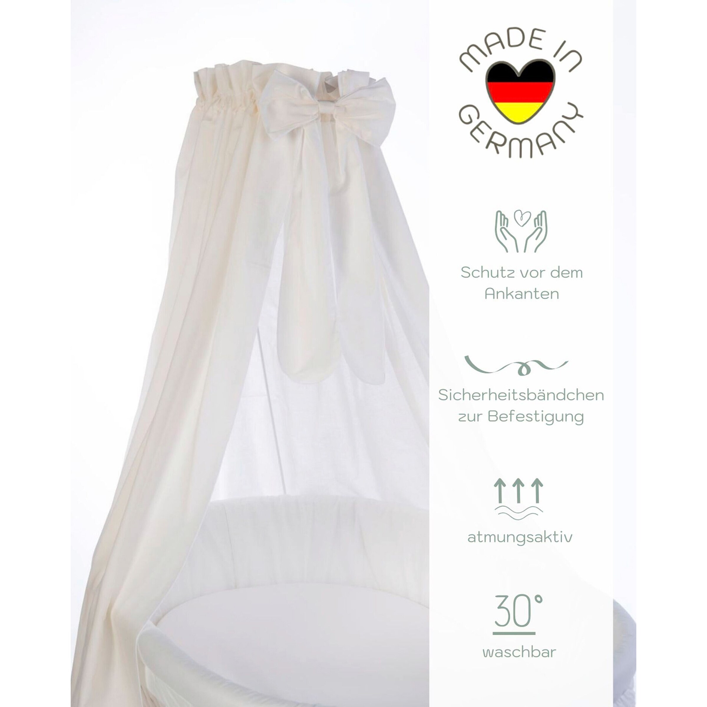 Mionido Stubenwagen Maxi Basic weiß / creme