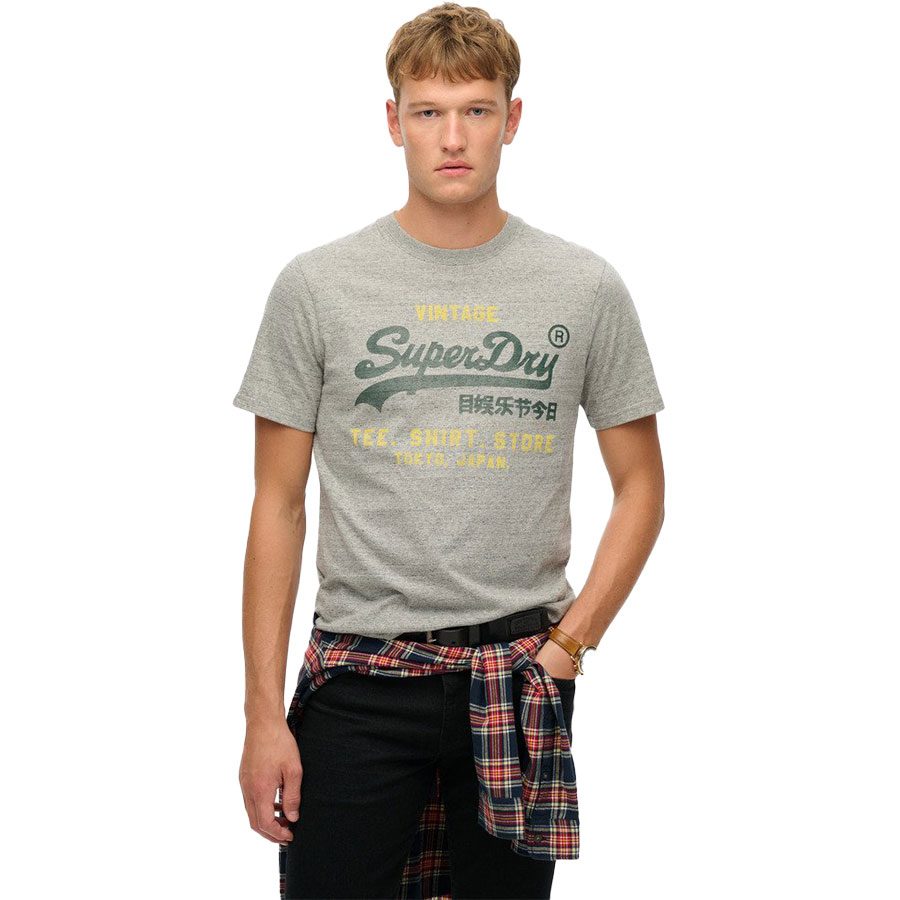 Superdry Vl Classic Relaxed Tee Herren flint grey grit