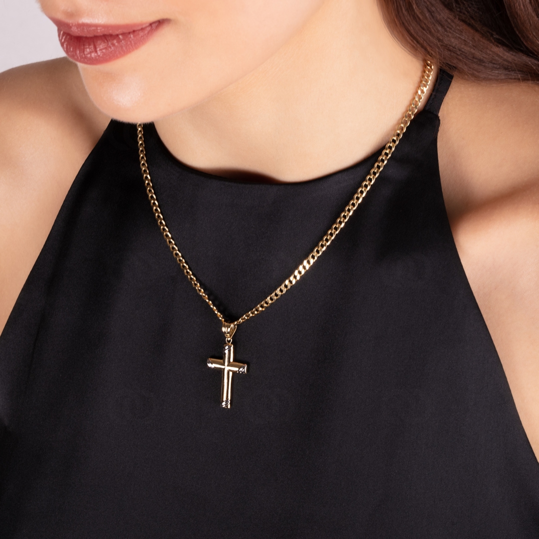 Anhänger 750/18 K Gelbgold Kreuz 29 x 18mm